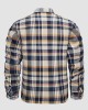 Men's Flannel Shirt Jacket Long Sleeve Quilted Lined Plaid Coat Button Down Thick Outwear for Winter