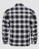 Men's Flannel Shirt Jacket Long Sleeve Quilted Lined Plaid Coat Button Down Thick Outwear for Winter