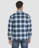 Men's Flannel Shirt Jacket Long Sleeve Quilted Lined Plaid Coat Button Down Thick Outwear for Winter