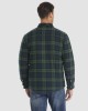 Men's Flannel Shirt Jacket Long Sleeve Quilted Lined Plaid Coat Button Down Thick Outwear for Winter