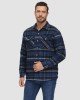 Men's Sherpa Shirt Fleece Lined Flannel Shirt Jacket with 3 Pockets Casual Plaid Button Down Winter Coat