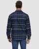 Men's Sherpa Shirt Fleece Lined Flannel Shirt Jacket with 3 Pockets Casual Plaid Button Down Winter Coat