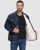 Men's Sherpa Shirt Fleece Lined Flannel Shirt Jacket with 3 Pockets Casual Plaid Button Down Winter Coat