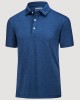 Men's Golf Polo T-Shirts with Buttons Moisture Wicking Sports Shirts