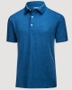 Men's Golf Polo T-Shirts with Buttons Moisture Wicking Sports Shirts