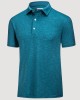 Men's Golf Polo T-Shirts with Buttons Moisture Wicking Sports Shirts