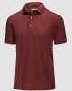 Men's Golf Polo T-Shirts with Buttons Moisture Wicking Sports Shirts