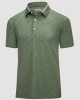 Men's Golf Polo T-Shirts with Buttons Moisture Wicking Sports Shirts