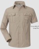 Mens Fishing Hiking Shirts with Detachable Sleeves Long/Short Sleeve Quick Dry