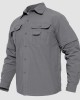 Mens Fishing Hiking Shirts with Detachable Sleeves Long/Short Sleeve Quick Dry