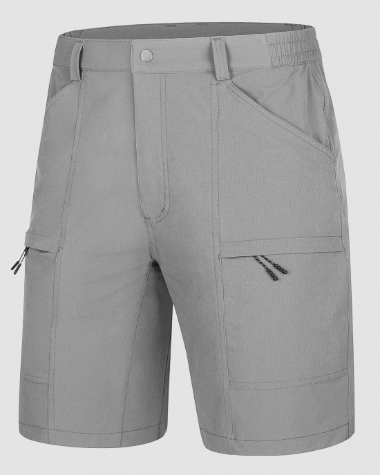 Men's Hiking Shorts with 5 Pockets Water-Resistant Ripstop Quick Dry Fishing Shorts