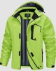 Men's Hooded Water Resistant Rain Jacket Windbreaker with Multi Pockets for Hiking Fishing Runing