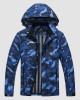 Men's Hooded Water Resistant Rain Jacket Windbreaker with Multi Pockets for Hiking Fishing Runing