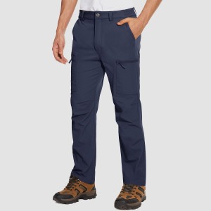 Men's Hiking Pants with 6 Pockets,Water Resistant Ripstop Outdoor Pants,Lightweight Quick Dry