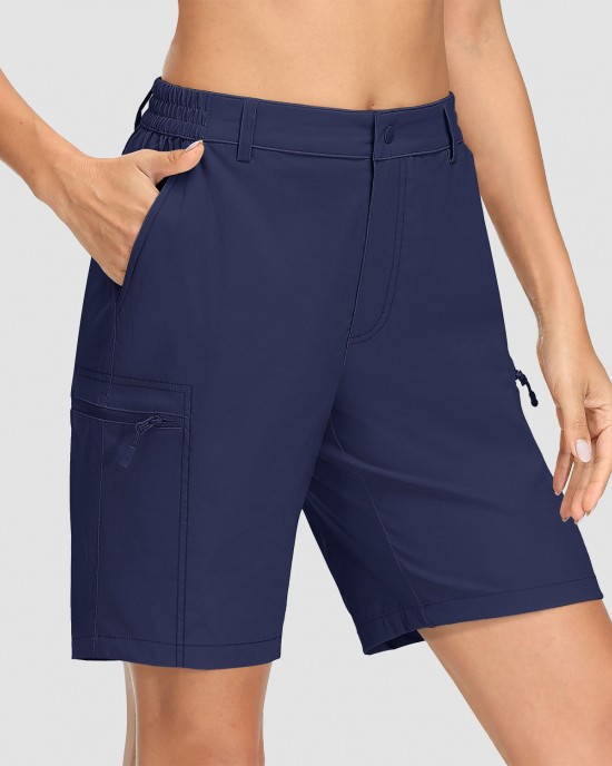 Women's Hiking Shorts with 5 Pockets Water-Resistant Ripstop Cargo Shorts Quick Dry