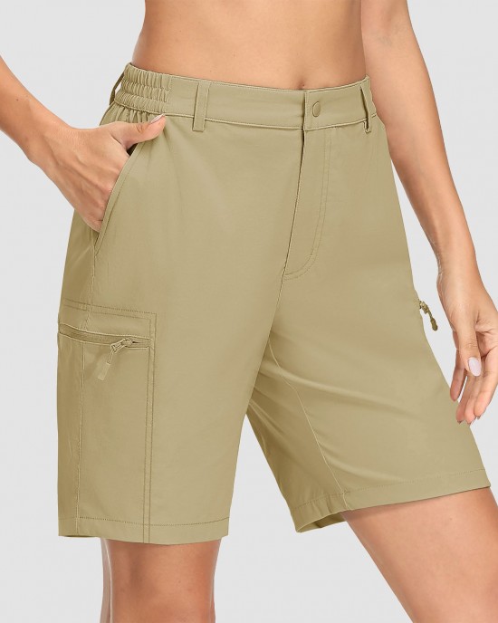 Women's Hiking Shorts with 5 Pockets Water-Resistant Ripstop Cargo Shorts Quick Dry