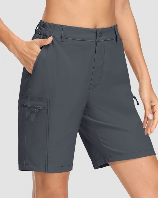 Women's Hiking Shorts with 5 Pockets Water-Resistant Ripstop Cargo Shorts Quick Dry