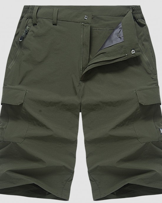 Men Knee Length Shorts Lightweight Thin Quick Dry Cargo Shorts