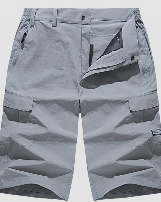 Men Knee Length Shorts Lightweight Thin Quick Dry Cargo Shorts