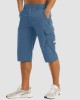 Men Knee Length Shorts Lightweight Thin Quick Dry Cargo Shorts