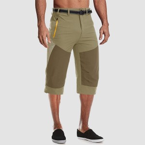 Men Summer Thin Quick Dry Below Knee Zip Pocket Cargo Shorts for Hiking Fishing Mountaineering