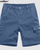 Men's Cotton Cargo shorts Summer Lightweight with Multi-Pockets Ripstop Cargo Work Shorts