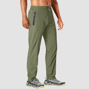 Men Track Summer Lightweight Quick Dry Sweatpants With Zipper Pockets