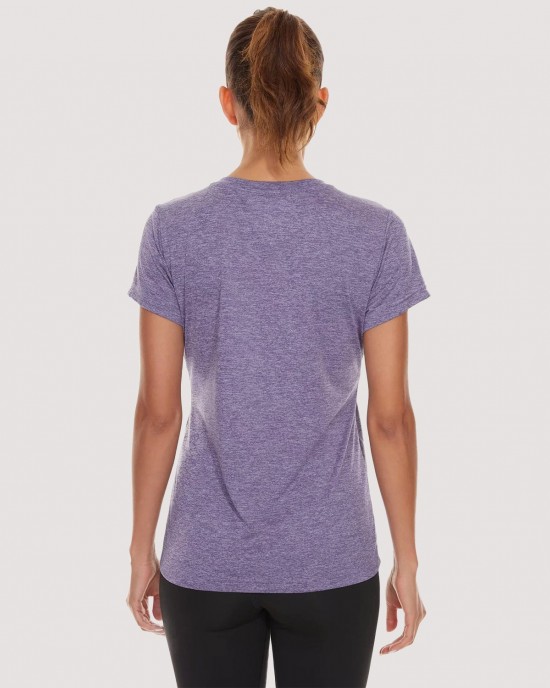 Women's Running T-Shirt Quick Dry V-Neck Yoga Top Tee Shirts