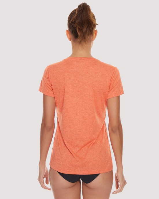 Women's Running T-Shirt Quick Dry V-Neck Yoga Top Tee Shirts