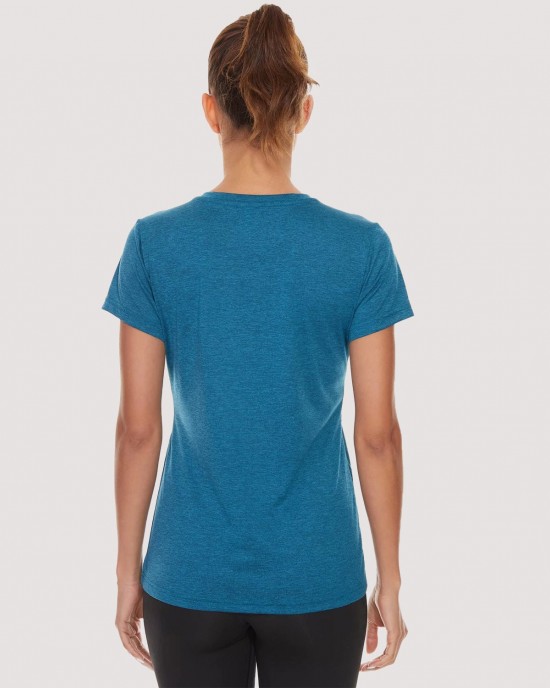 Women's Running T-Shirt Quick Dry V-Neck Yoga Top Tee Shirts