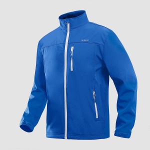 Men's Jackets Spring Fall Waterproof Windproof Coat Fleece Line Softshell with 5 Pockets for Running