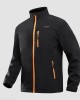 Men's Jackets Spring Fall Waterproof Windproof Coat Fleece Line Softshell with 5 Pockets for Running