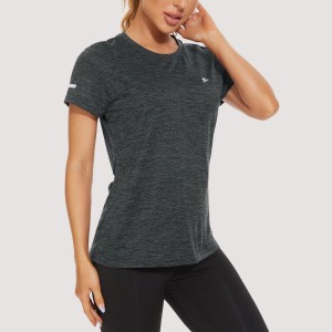 Women's Running T-Shirts Quick Dry with Reflective Strips Tee Shirts