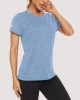 Women's Running T-Shirts Quick Dry with Reflective Strips Tee Shirts