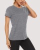 Women's Running T-Shirts Quick Dry with Reflective Strips Tee Shirts