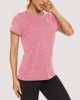 Women's Running T-Shirts Quick Dry with Reflective Strips Tee Shirts