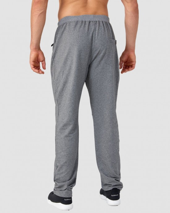 Men Fitness Pants with Two Zip Pockets Fashion Workout Sweatpants