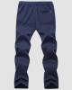 Men Fitness Pants with Two Zip Pockets Fashion Workout Sweatpants