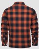 Men's Sherpa Shirt Fleece Lined Flannel Shirt Jacket with 3 Pockets Casual Plaid Button Down Winter Coat