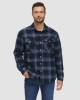 Men's Sherpa Shirt Fleece Lined Flannel Shirt Jacket with 3 Pockets Casual Plaid Button Down Winter Coat