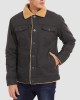 Men's Sherpa Trucker Jacket 5 Pockets Cotton Cargo Jacket Turn-down Collar Winter Coats