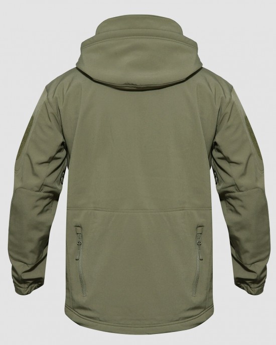 Men's Hooded Tactical Jacket Water Resistant Soft Shell Winter Coats