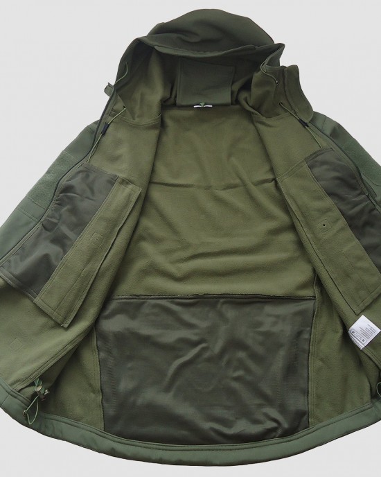 Men's Hooded Tactical Jacket Water Resistant Soft Shell Winter Coats