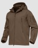 Men's Hooded Tactical Jacket Water Resistant Soft Shell Winter Coats