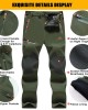 Men's Winter Pants Fleece Lined Ski Snow Pants Water Resistant with 4 Zip Pockets