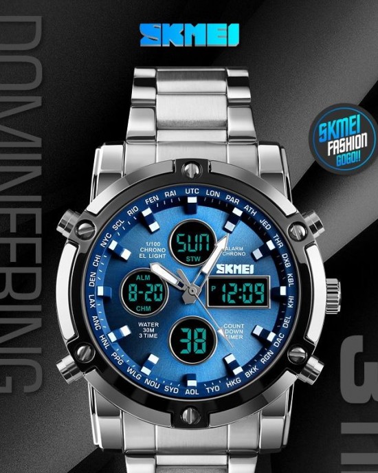 SKMEI - Digital Display Multifunctional Chronograph Quartz Wristwatch