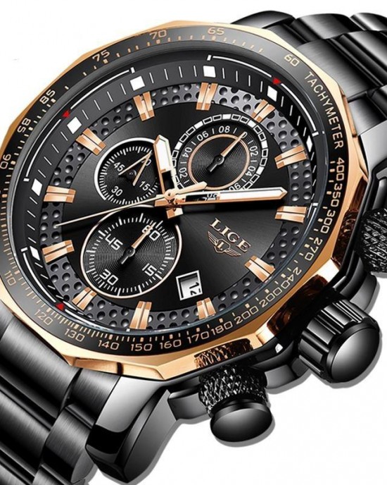 LG9902 - Luxury Full Steel Sport Chronograph Quartz Watch