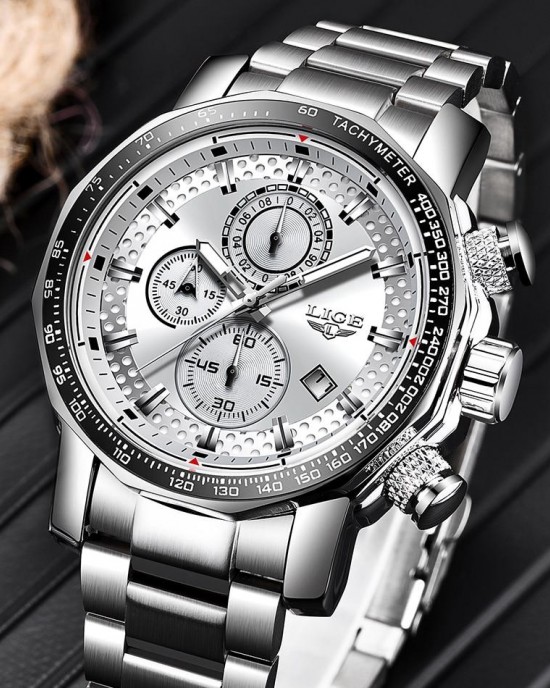 LG9902 - Luxury Full Steel Sport Chronograph Quartz Watch