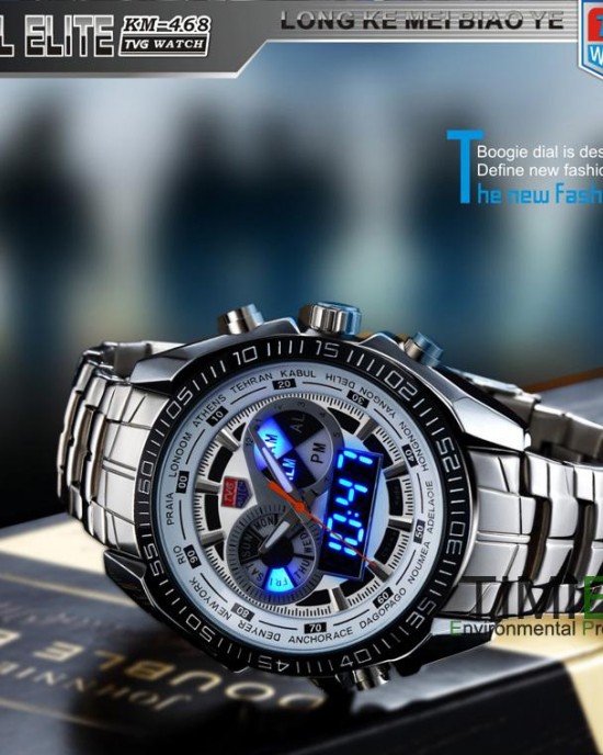 TVG - Digital Display Men's Waterproof Quartz Watch