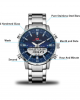 KAT - Dual Display Waterproof 3D Dial Analog Digital Quartz watch